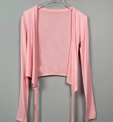 Wrap Front Pilates Top – Lightweight, Breathable V-Neck Long Sleeve for Everyday Comfort