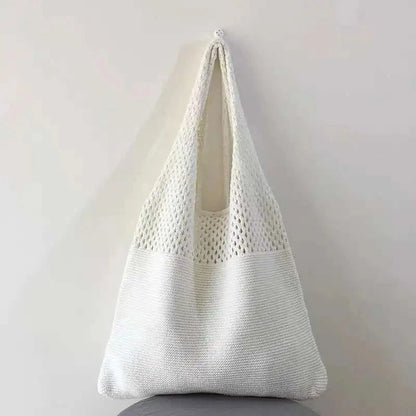 Women's Mesh-Knit Shoulder Bag Tote Handbag