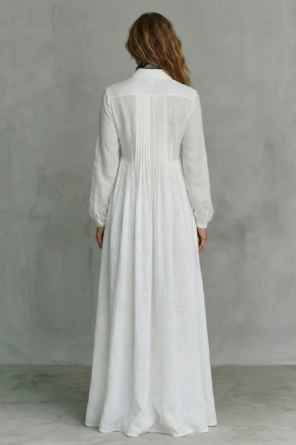 Lunarelle – Timeless minimalism – Mao collar maxi dress