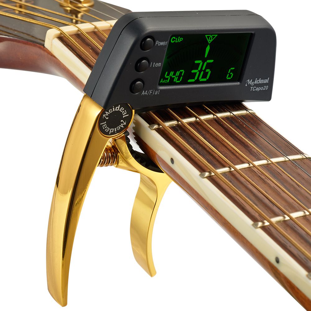 Luxora 2-in-1 Guitar Tuner with LCD Display and Capo for All String Instruments 3