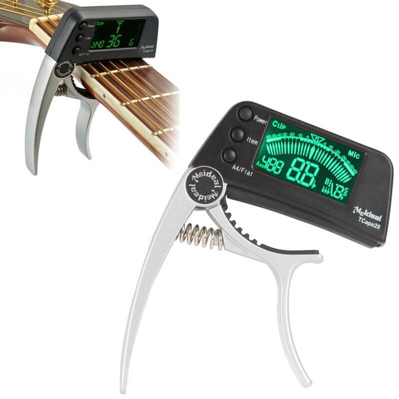 Luxora 2-in-1 Guitar Tuner with LCD Display and Capo for All String Instruments 5