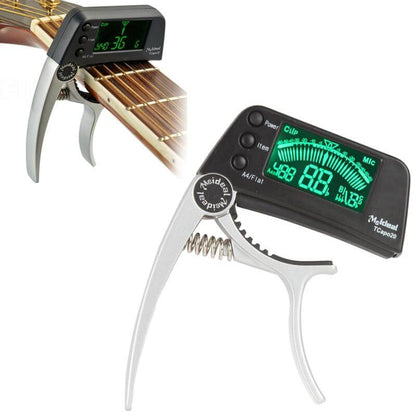Luxora 2-in-1 Guitar Tuner with LCD Display and Capo for All String Instruments 5