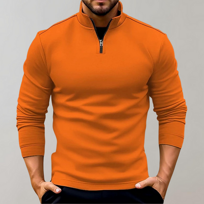 Men’s Half Zip Jumper Fitted Long Sleeve Smart Casual Knit