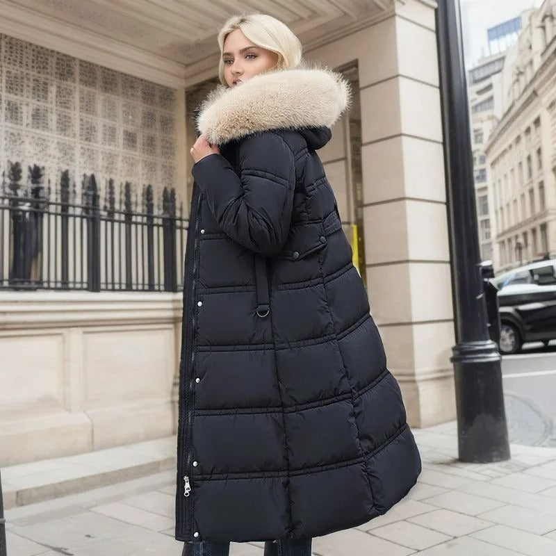 Lilian - Luxusní zimní parka s kožešinovou kapucí