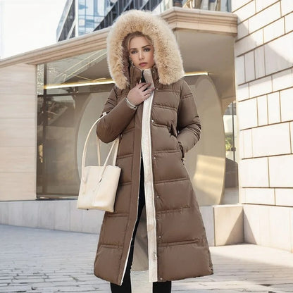 Lilian - Luxusní zimní parka s kožešinovou kapucí