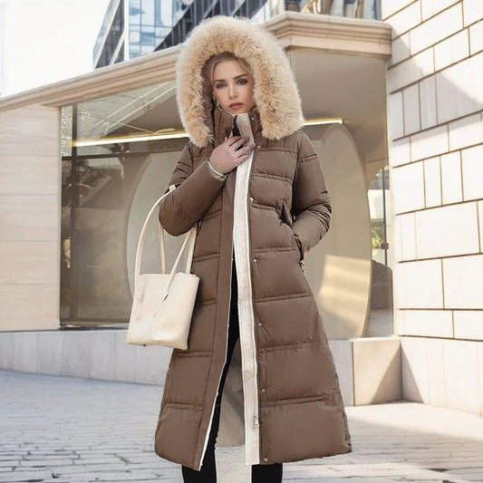 Lilian - Luxusní zimní parka s kožešinovou kapucí