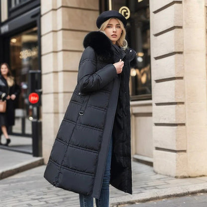 Lilian - Luxusní zimní parka s kožešinovou kapucí