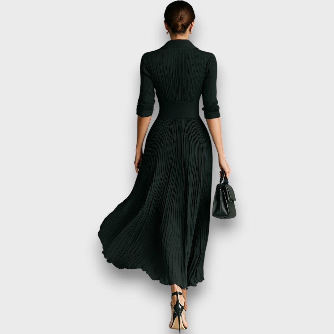 Miryn - Elegant Pleated Maxi Dress