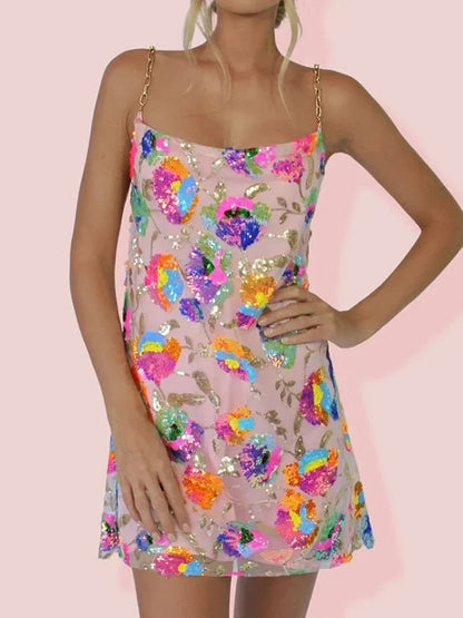 Aileen | Sequin Backless Mini Dress