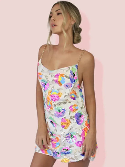 Aileen | Sequin Backless Mini Dress