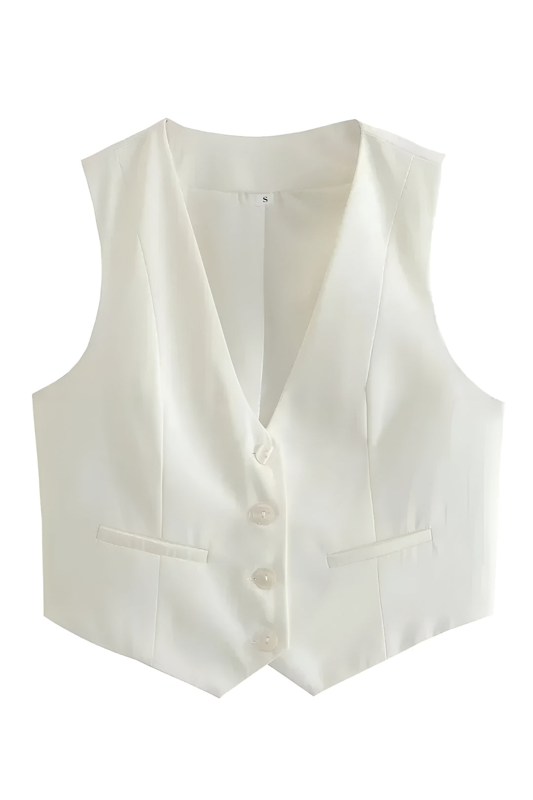 Alma | V-Neck Tank Top with Button Front