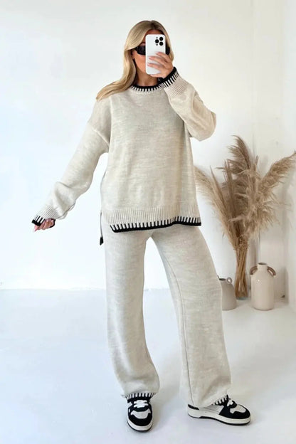 Amelia | Knit Trousers with Tailored Detail