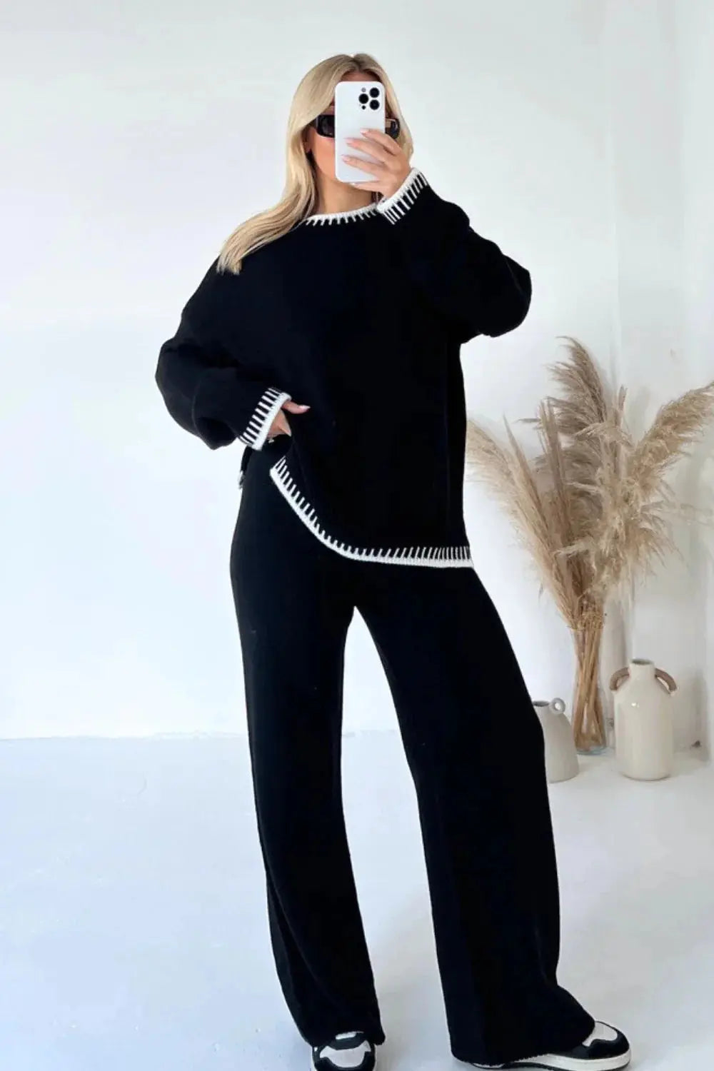 Amelia | Knit Trousers with Tailored Detail