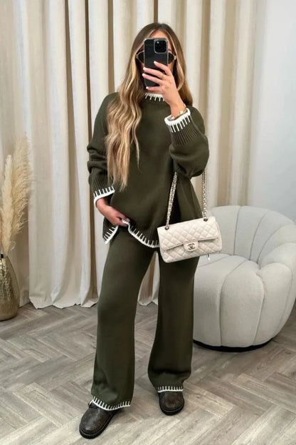 Amelia | Knit Trousers with Tailored Detail