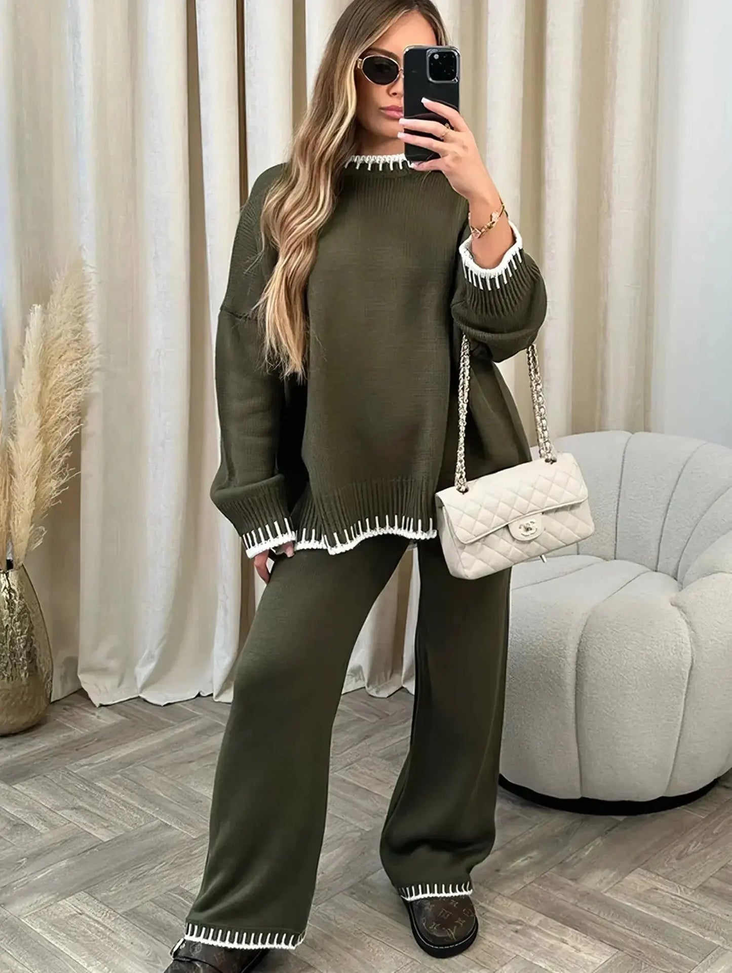 Amelia | Knit Trousers with Tailored Detail