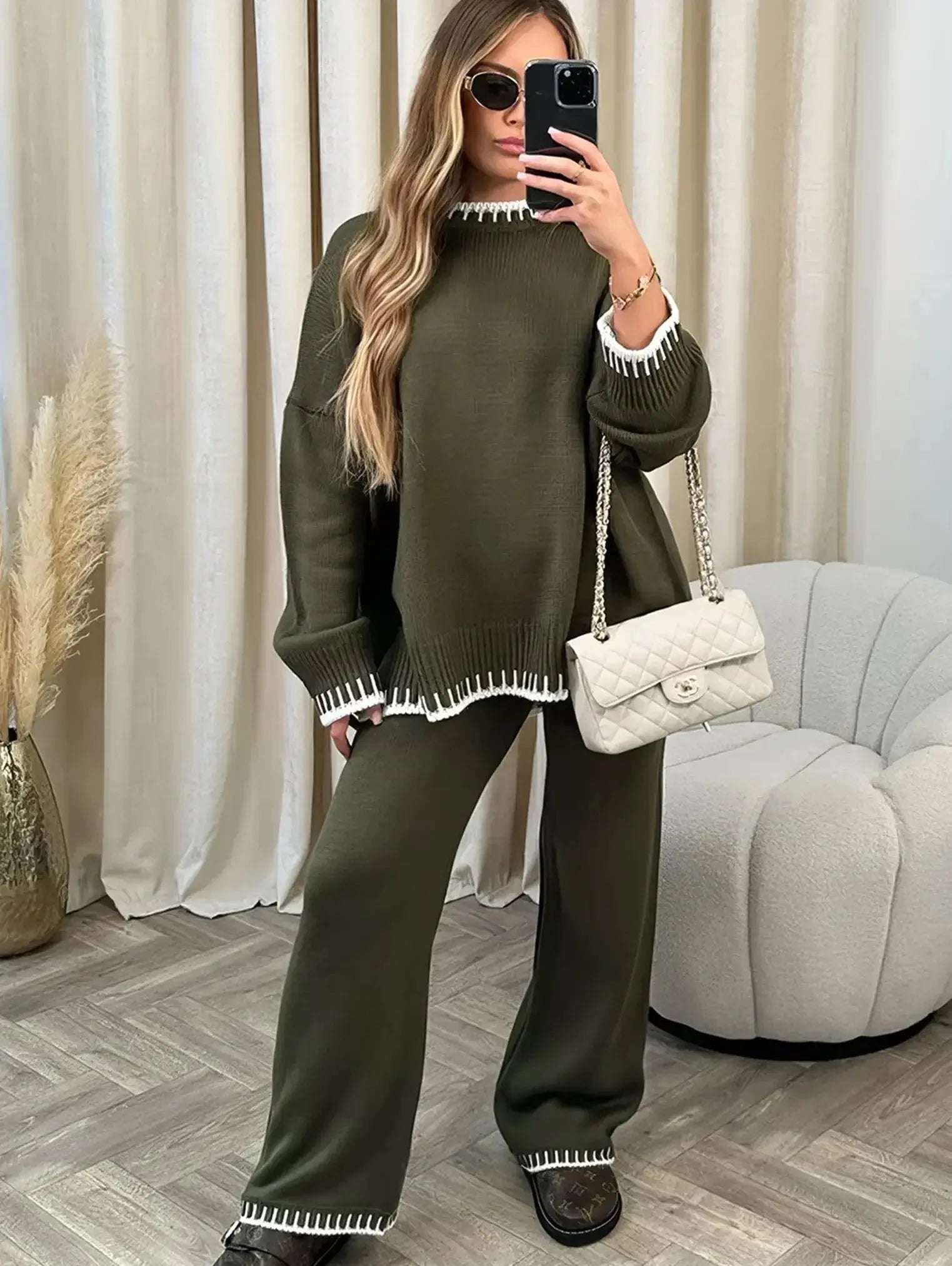 Amelia | Knit Trousers with Tailored Detail