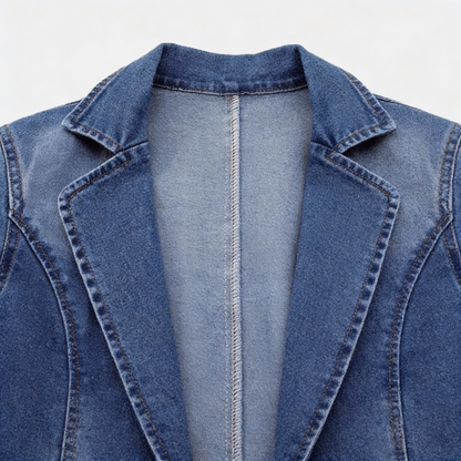 Ashley | Denim Blazer with Tailored Detail