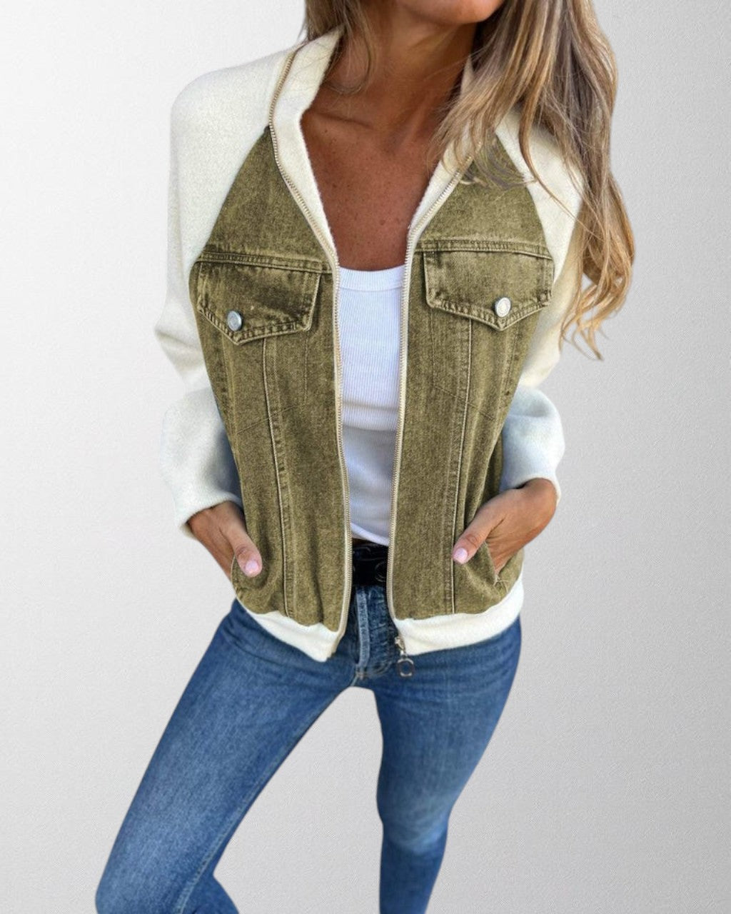 Aubrey | Denim Jacket with Tailored Detail