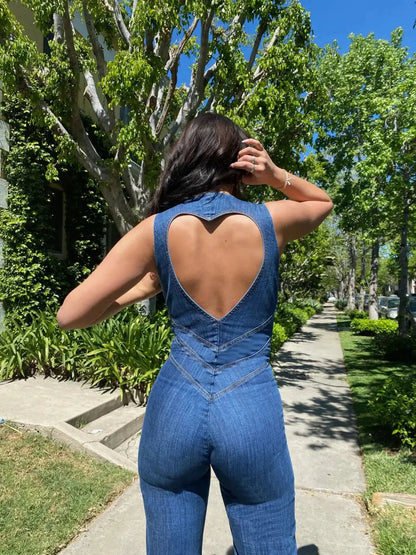 Brooke | Denim Jumpsuit with Signature Detail