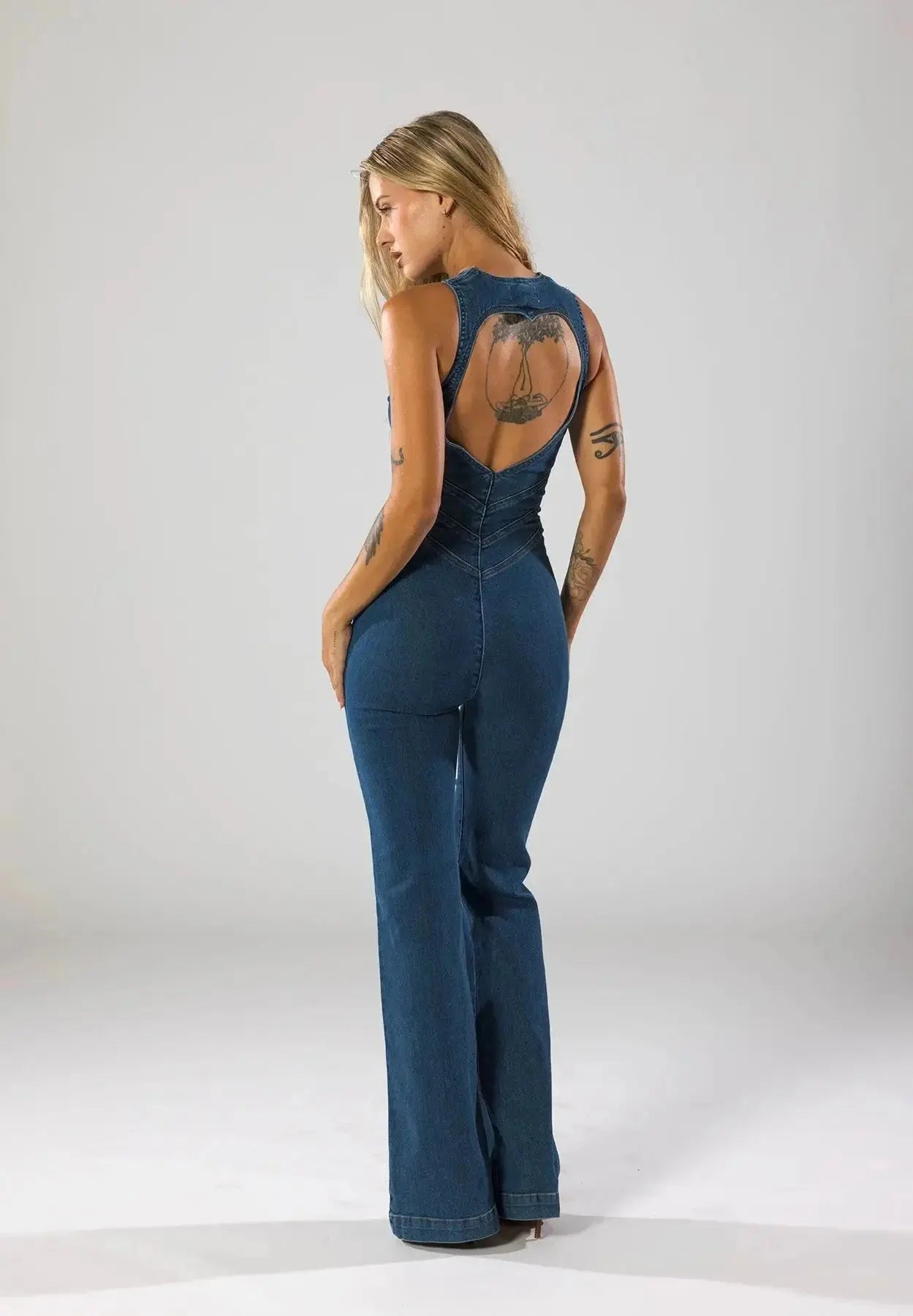 Brooke | Denim Jumpsuit with Signature Detail