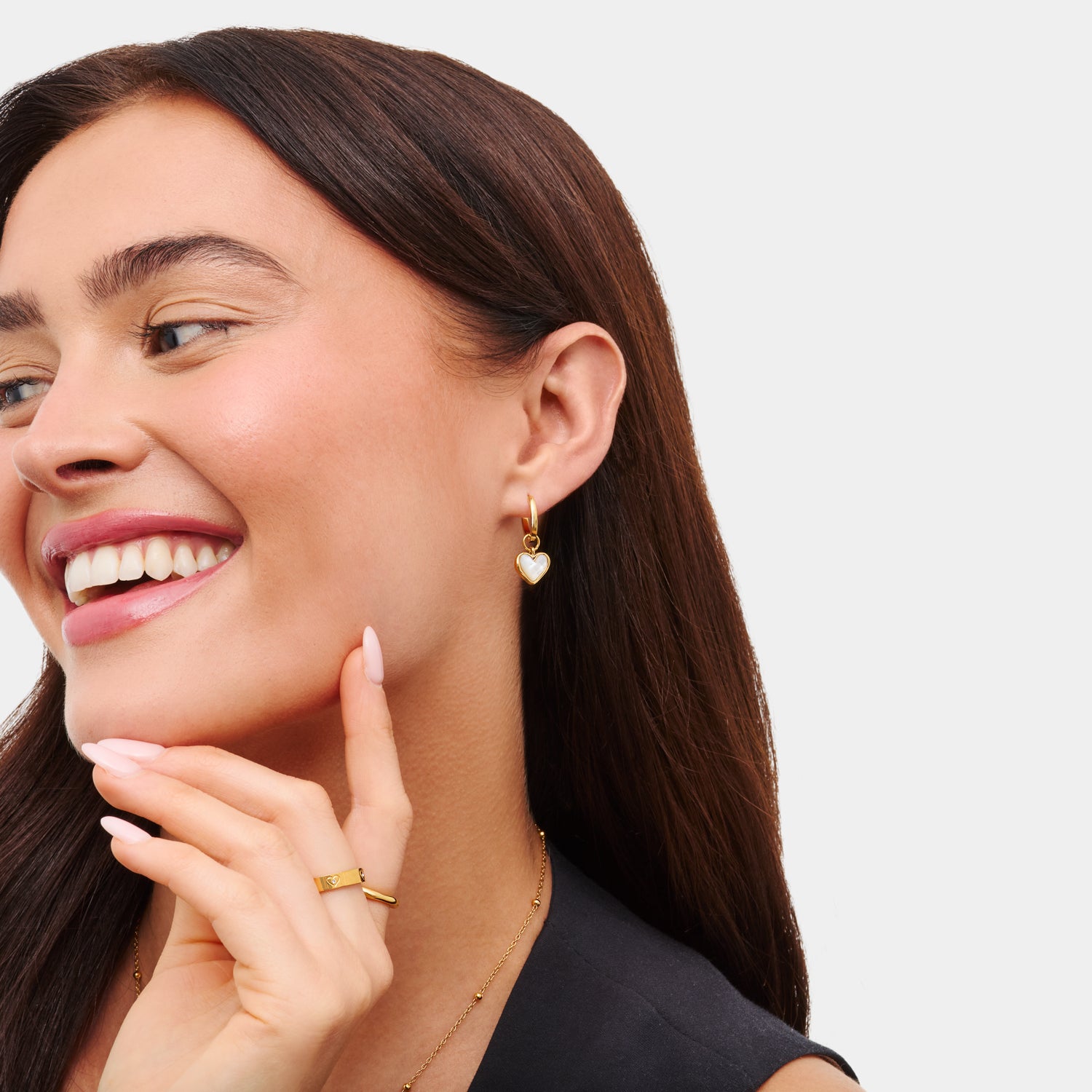 Carys | Refined Huggie Earrings with Signature Detail