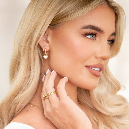 Carys | Refined Huggie Earrings with Signature Detail