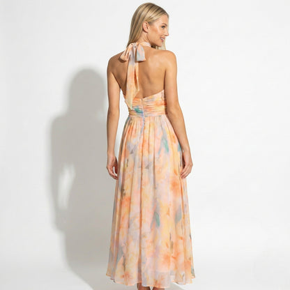 Caterina | Halter Dress with Refined Detail
