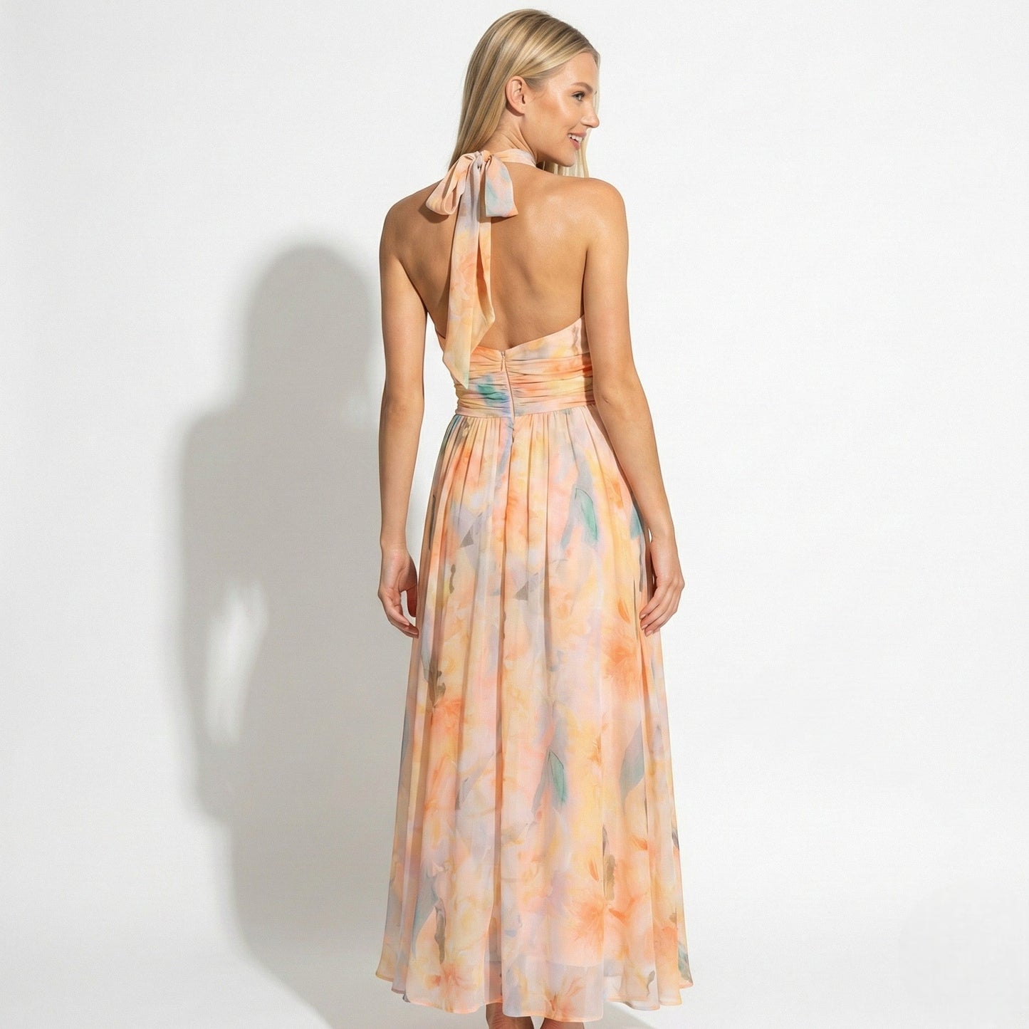 Caterina | Halter Dress with Refined Detail