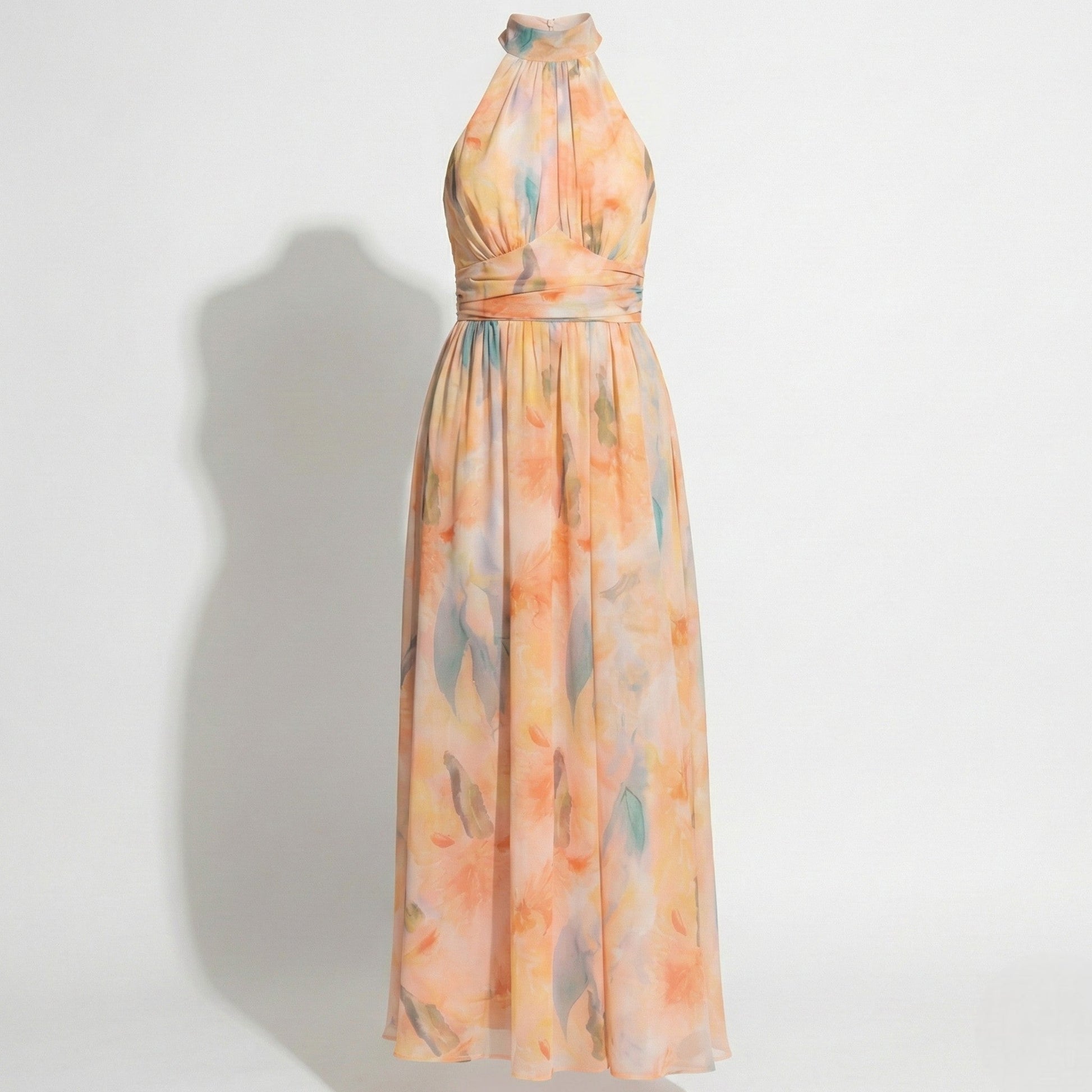 Caterina | Halter Dress with Refined Detail