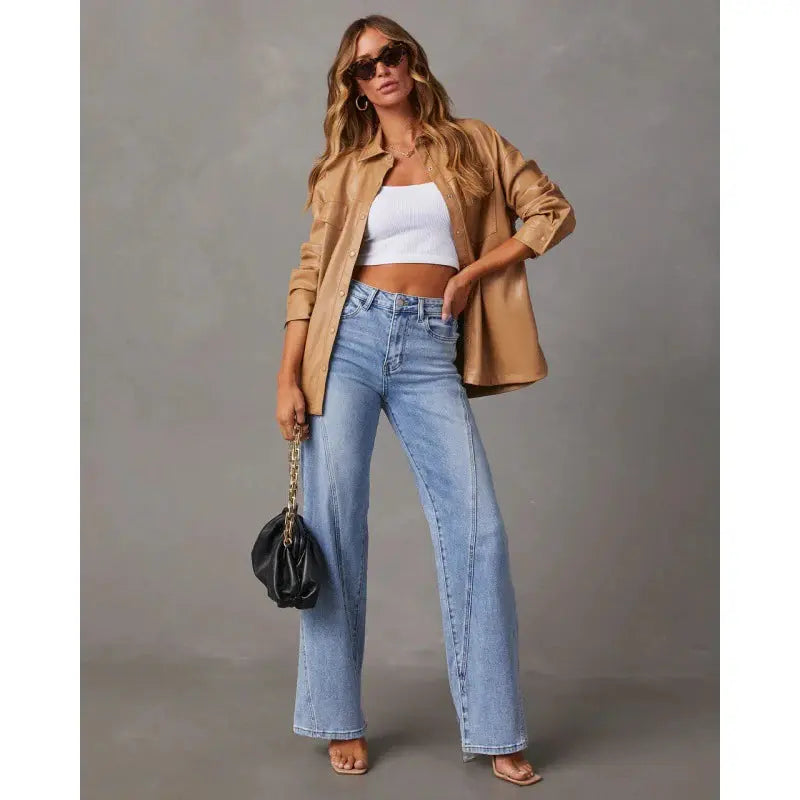 Clara | Denim Trousers with Tailored Detail