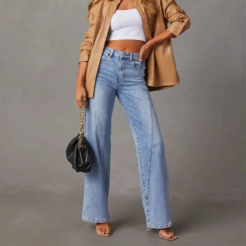 Clara | Denim Trousers with Tailored Detail