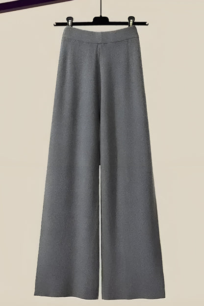 Elaina | Knit Wide-Leg Cropped Trousers