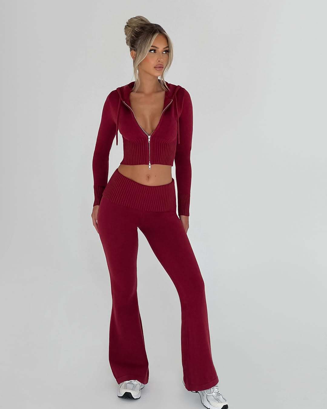 Eleni | Knit Hoodie with Tailored Detail
