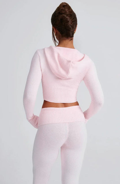 Eleni | Knit Hoodie with Tailored Detail