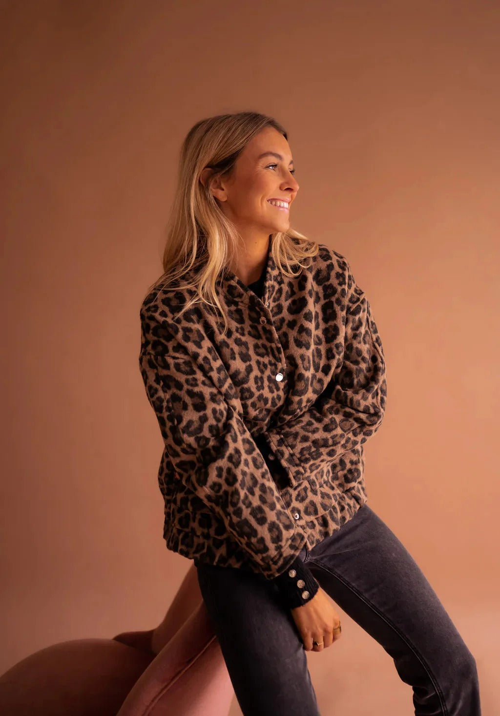 Elyse | Leopard-Print Jacket with Button Front