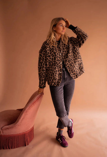 Elyse | Leopard-Print Jacket with Button Front