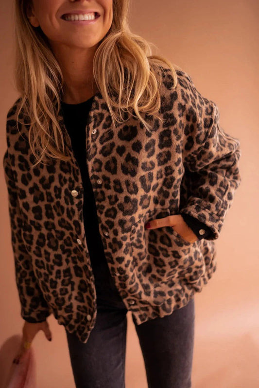 Elyse | Leopard-Print Jacket with Button Front
