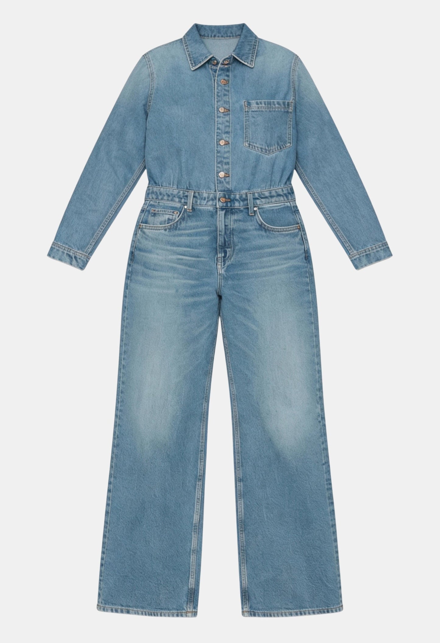 Emmeline | Denim Jumpsuit with Signature Detail