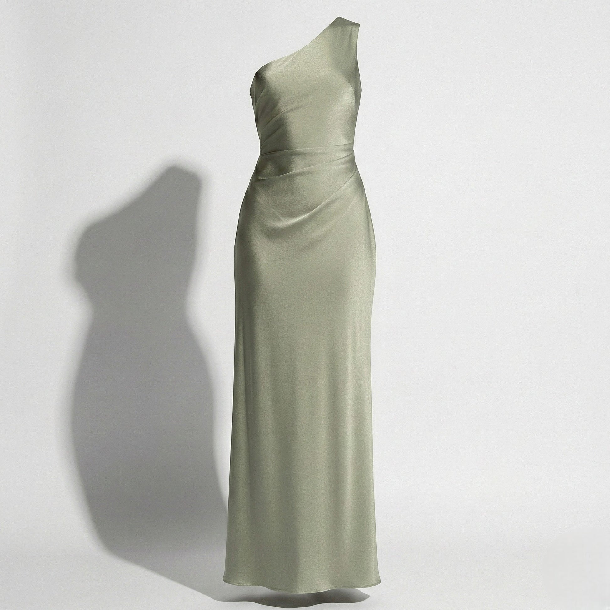 Gia | Satin One-Shoulder Maxi Dress