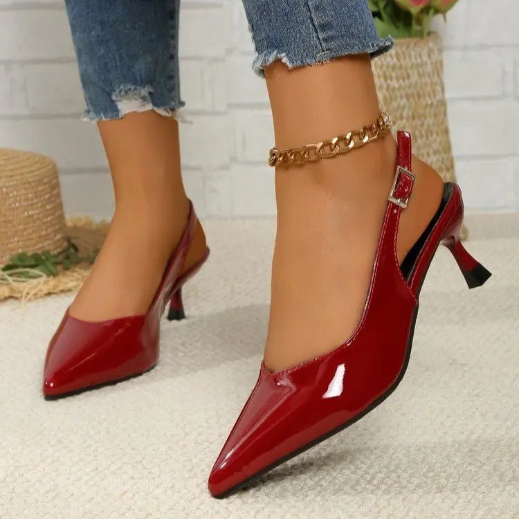 Heidi | Pointed-Toe Heels with Slingback Detail