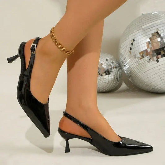 Heidi | Pointed-Toe Heels with Slingback Detail