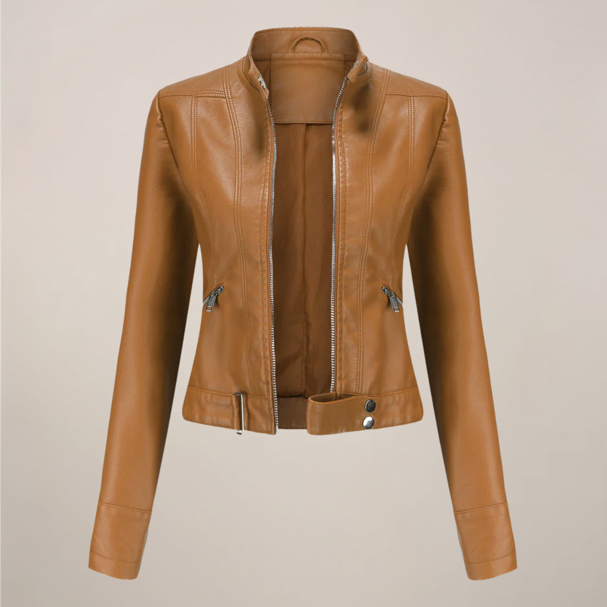 Junia | Leather Jacket with Tailored Detail