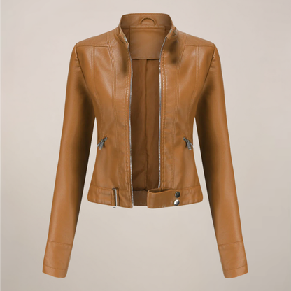 Junia | Leather Jacket with Tailored Detail