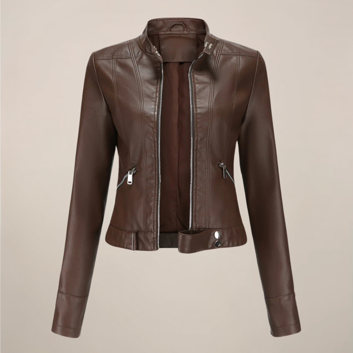 Junia | Leather Jacket with Tailored Detail