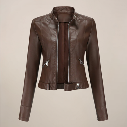 Junia | Leather Jacket with Tailored Detail