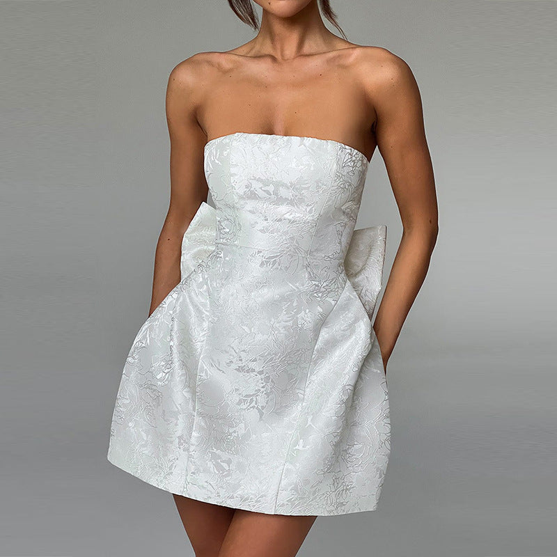 Leticia | Strapless Dress with Refined Detail