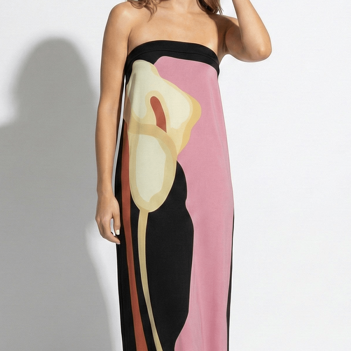 Lia | Strapless Maxi Floral Dress