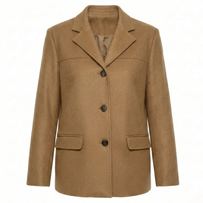 Loretta | Suede Blazer with Button Front