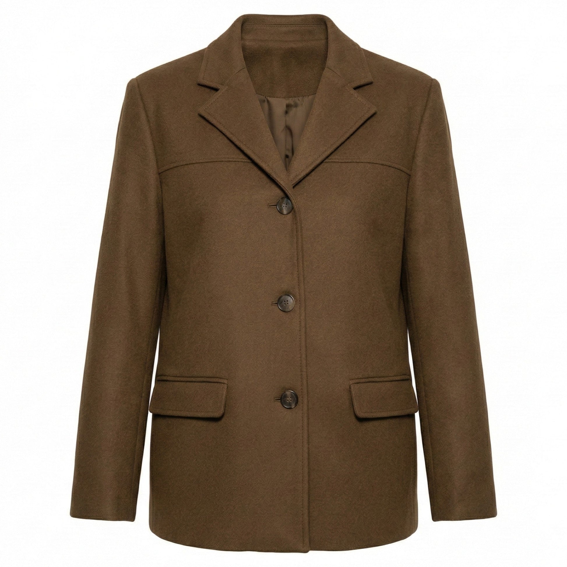 Loretta | Suede Blazer with Button Front