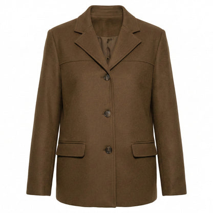 Loretta | Suede Blazer with Button Front